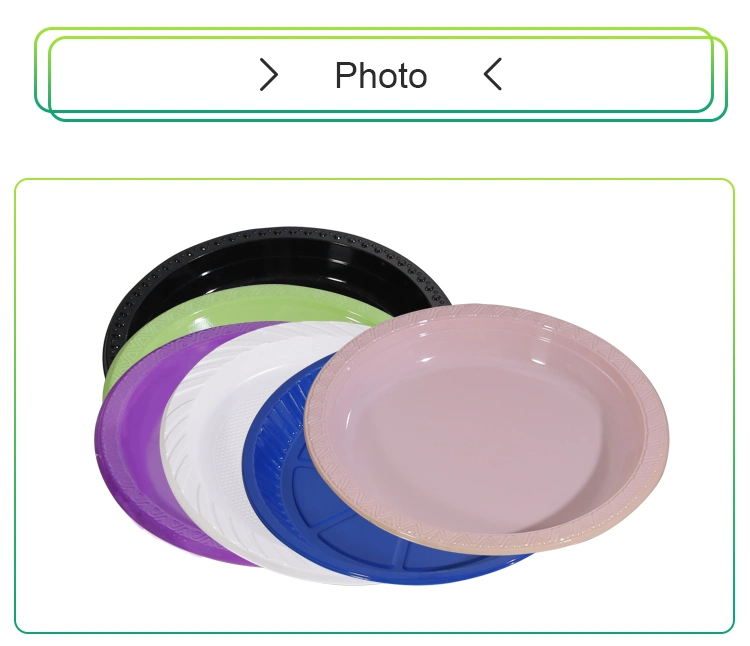 Disposable Multiple Colored Plastic Party Plate