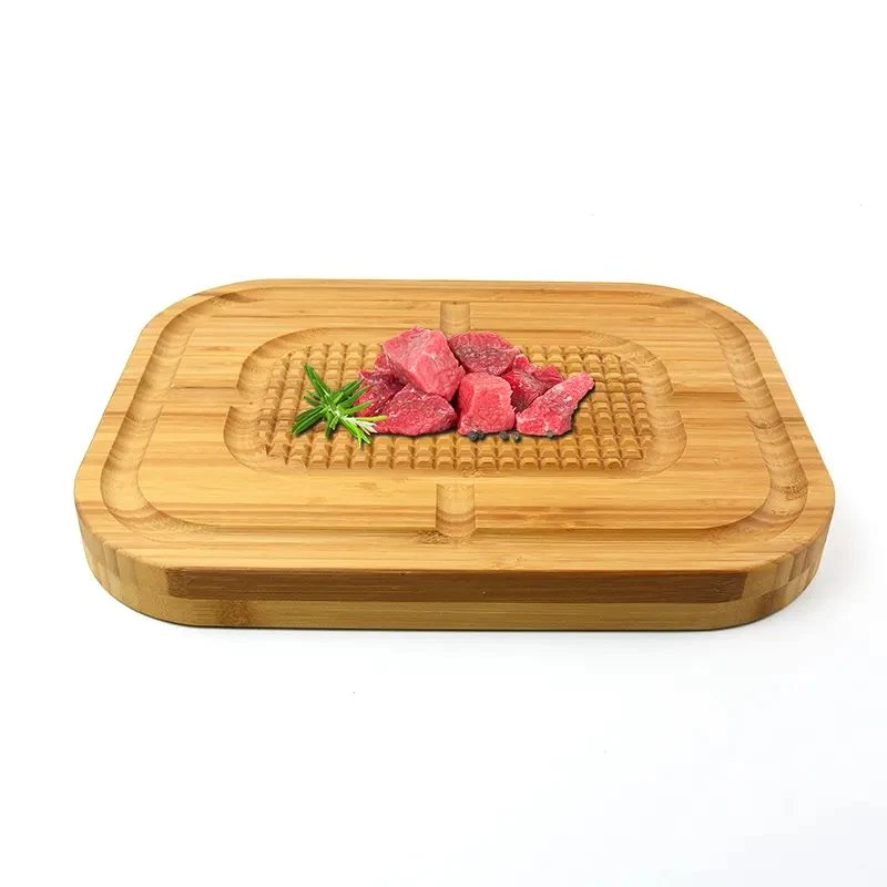Kitchen Bamboo Vegetable Cutting Thick Meat Chopping Board Large Meat Steak Turkey Carving Board