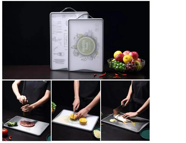 Kitchen Meat Cutting Board Large Plastic Stainless Steel Chopping Board
