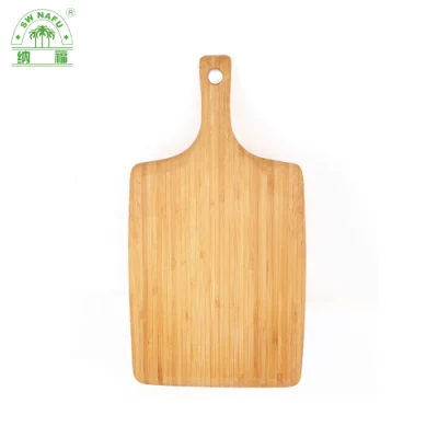 長くて厚い竹まな板、キッチン用ハンドル付きピザまな板
