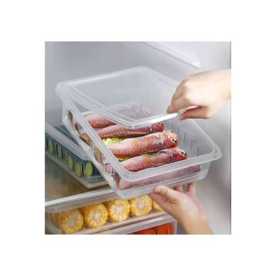 高品質のキッチン食品保存ボックス、冷蔵庫内の果物や野菜用の透明な容器