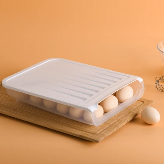 単層卵箱蓋付き 18 グリッド冷蔵庫卵箱プラスチック卵トレイ肥厚アヒルの卵箱